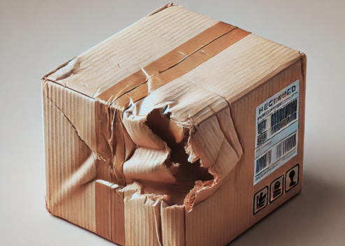 Prekės su pažeista pakuote