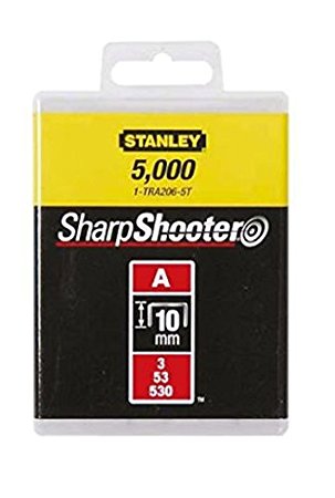 Kabės Stanley Light Duty; 10 mm; 5000 vnt.; tipas A; galvanizuotos