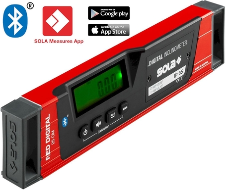 Skaitmeninis gulsčiukas Sola RED 25 Digital; 25 cm