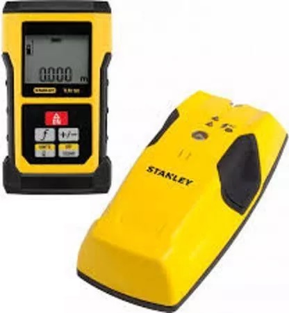Lazerinis atstumų matuoklis Stanley TLM165 + metalo ir medienos ieškiklis Stanley S100