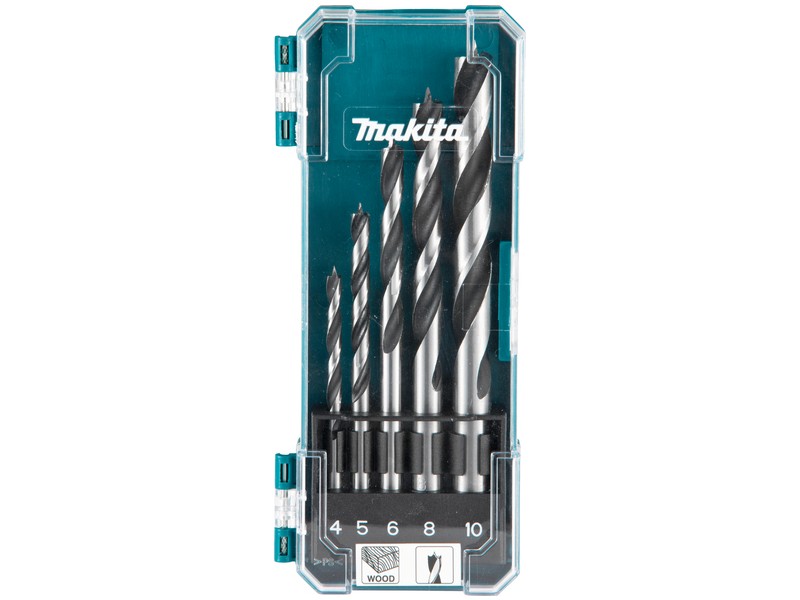 Grąžtų komplektas medienai Makita D-72861; 4/5/6/8 /10 mm; 5 vnt.