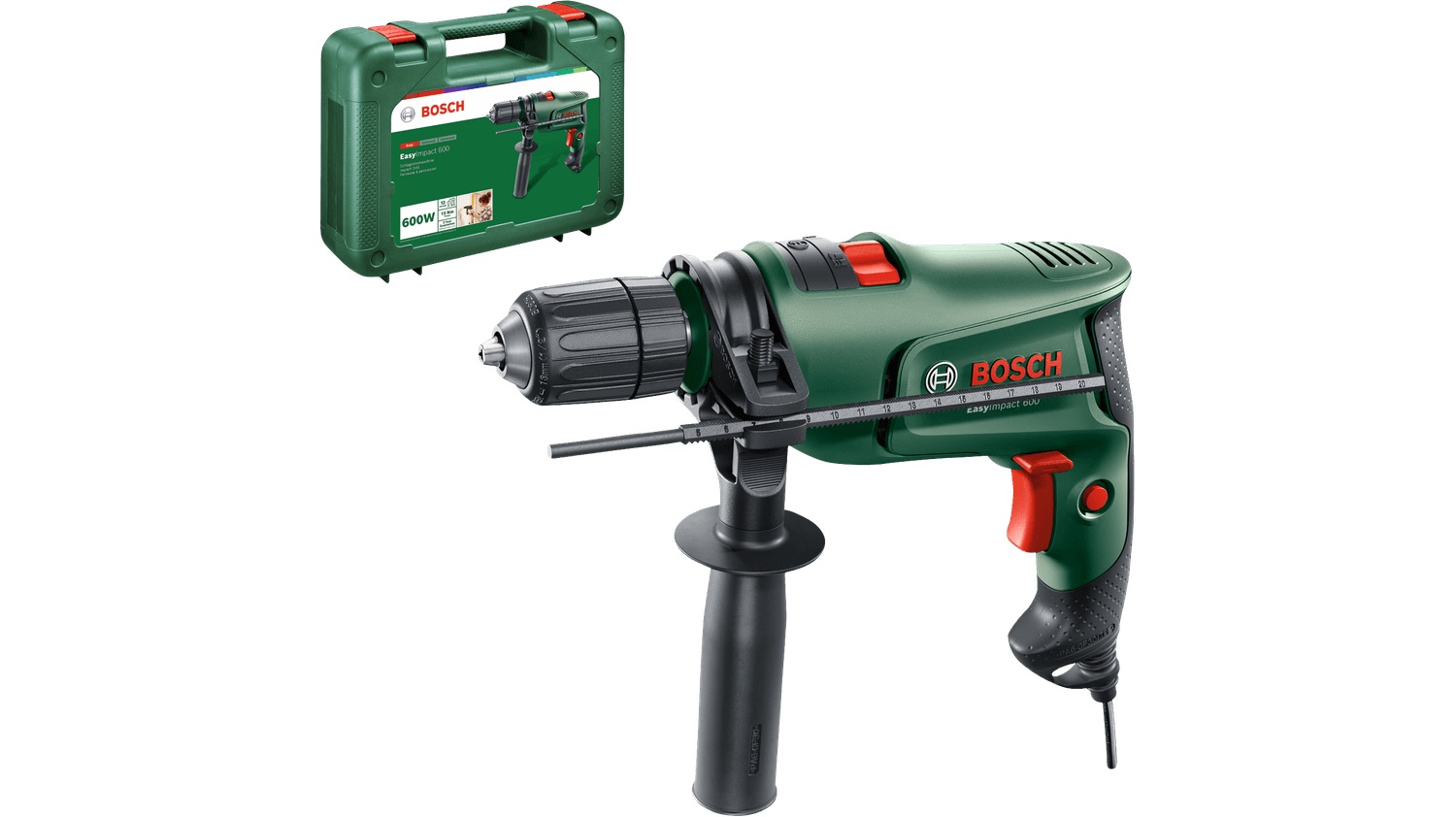 Elektrinis smūginis gręžtuvas Bosch EasyImpact 600; 600 W