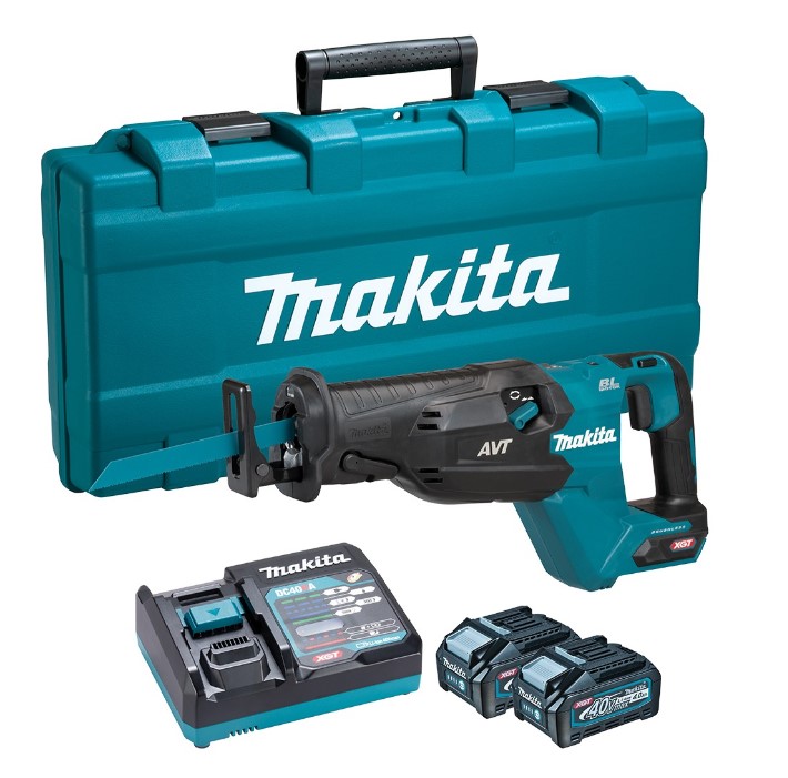 Akumuliatorinis tiesinis pjūklas Makita JR002GM201; 40 V; 2x4,0 Ah akum.