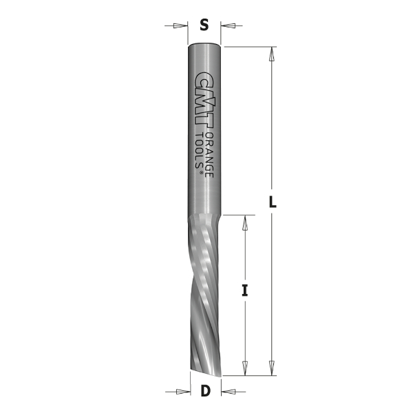 Freza CNC frezavimo staklėms CMT 198.660.11; D=6X27X60 DX 
