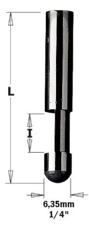 Kopijuojanti freza CMT; S=6 mm; D=6 mm 