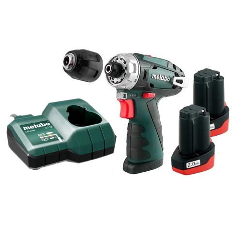 Suktuvas-gręžtuvas Metabo PowerMaxx BS Basic; 12 V; 2x2,0 Ah akum.