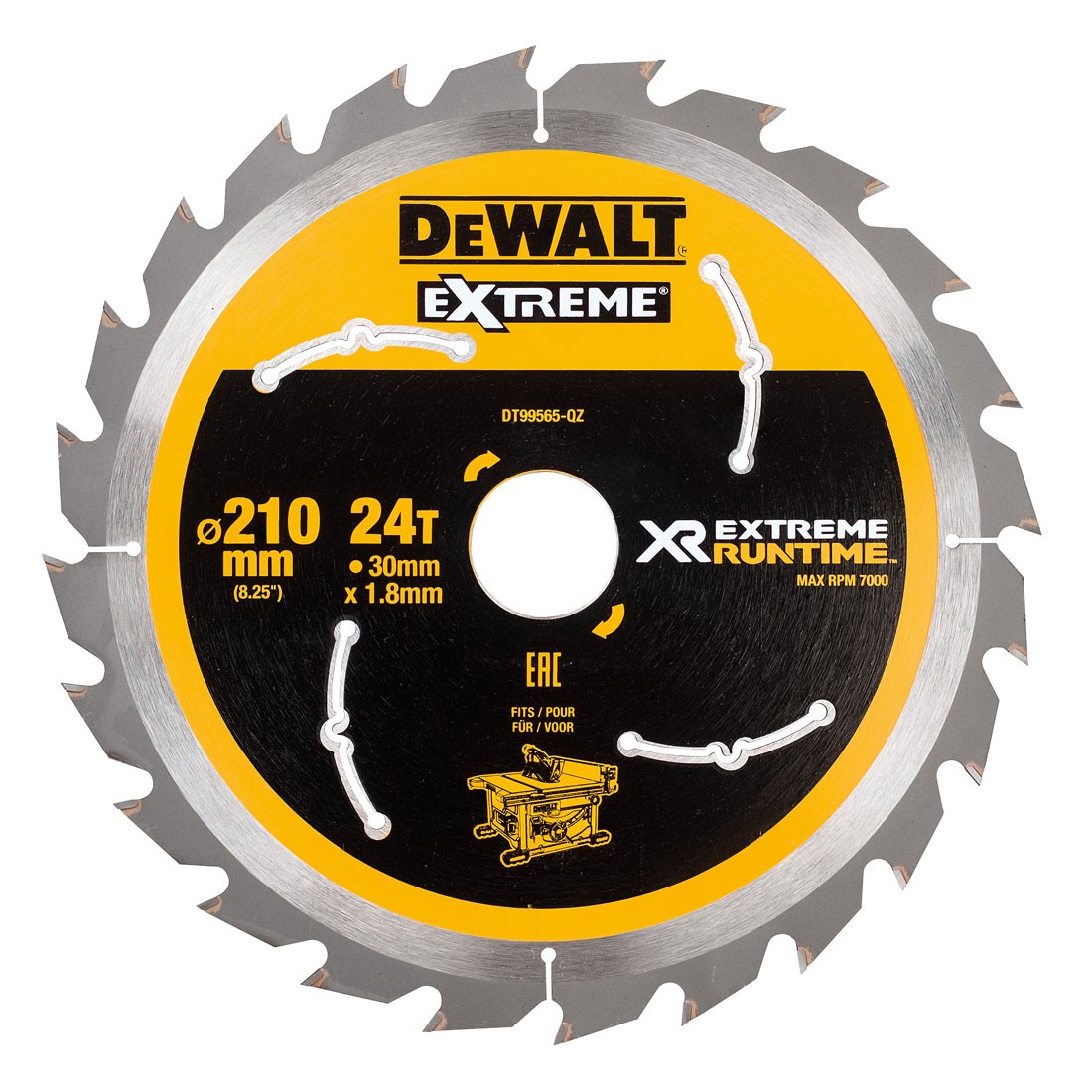 Pjovimo diskas medienai DeWalt DT99565-QZ; 210x1,8x30 mm; Z24; 25°