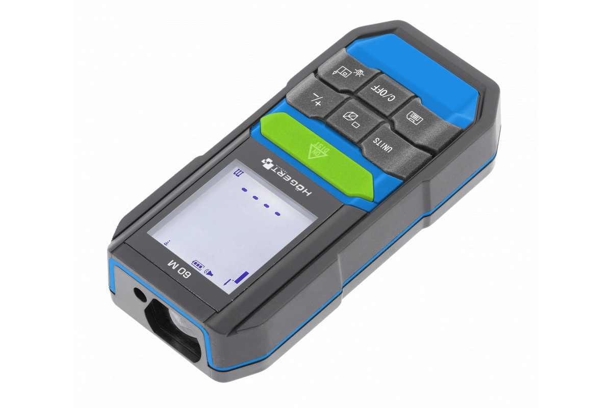 Lazerinis atstumų matuoklis Hogert HT4M323; 60 m