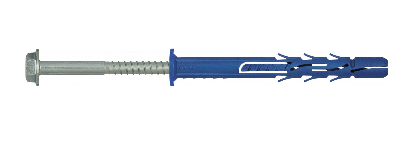 Nailoninis kaištis su varžtu RawlPlug R-FF1-N-10K240; 9,8x240 mm; 7,0x249 mm; SW13/T40; 25 vnt.
