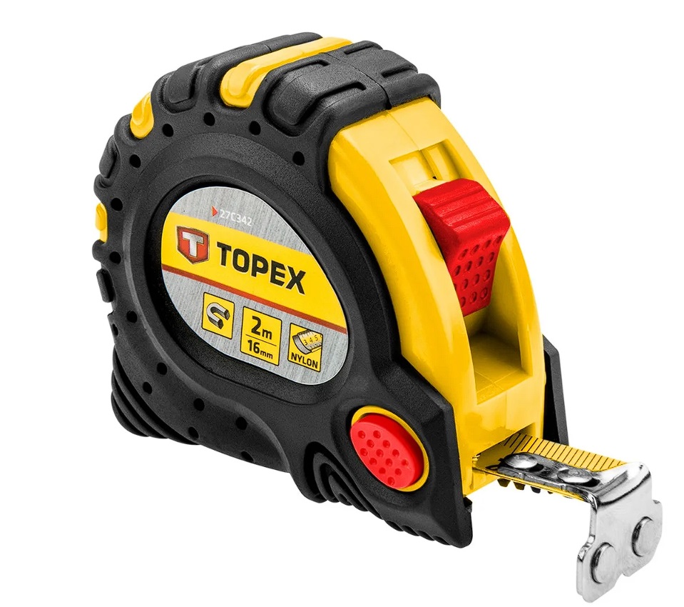 Matavimo ruletė Topex 27C342; 16 mm; 2 m