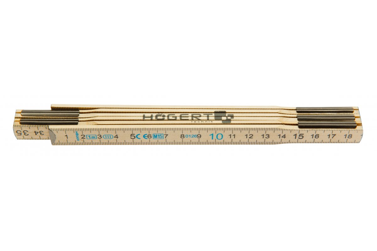 Sulankstoma medinė liniuotė Hogert HT4M261-D; 1 m