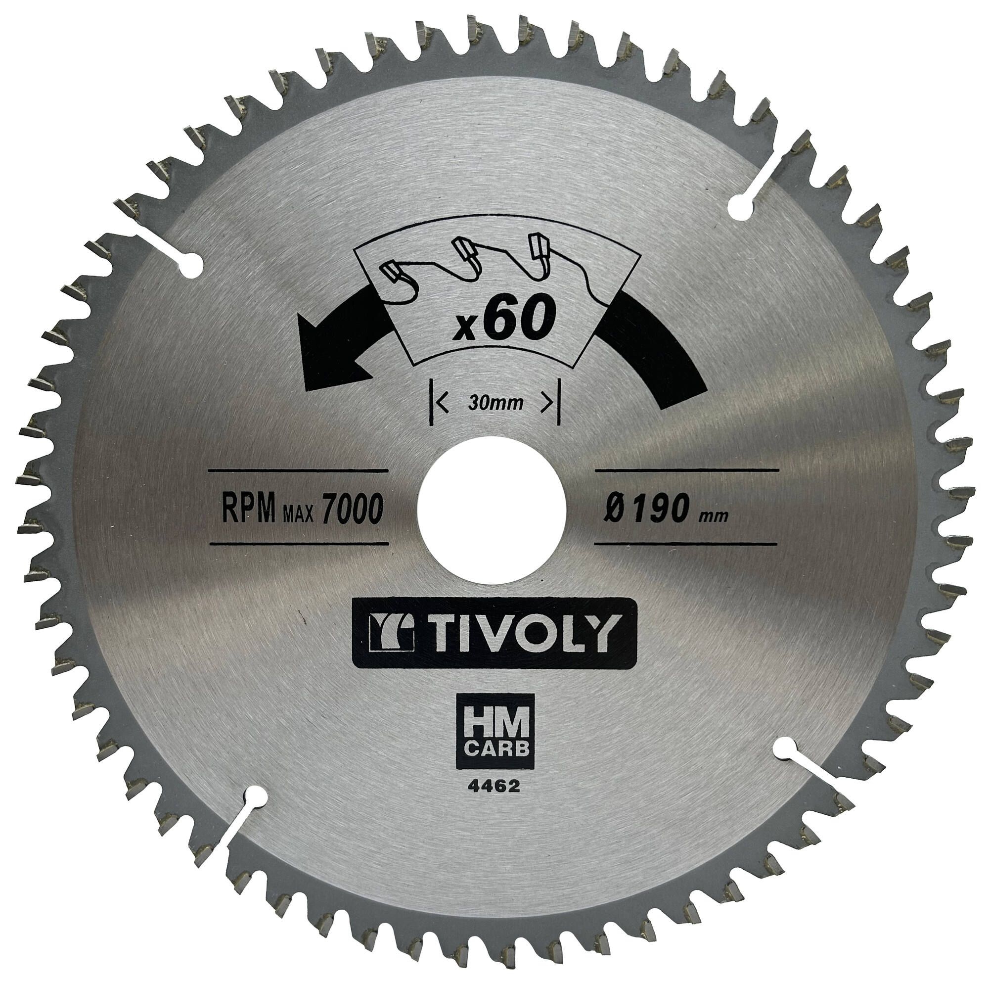 Universalus pjovimo diskas Tivoly XT50514004462; 190x1,7x30 mm; Z60