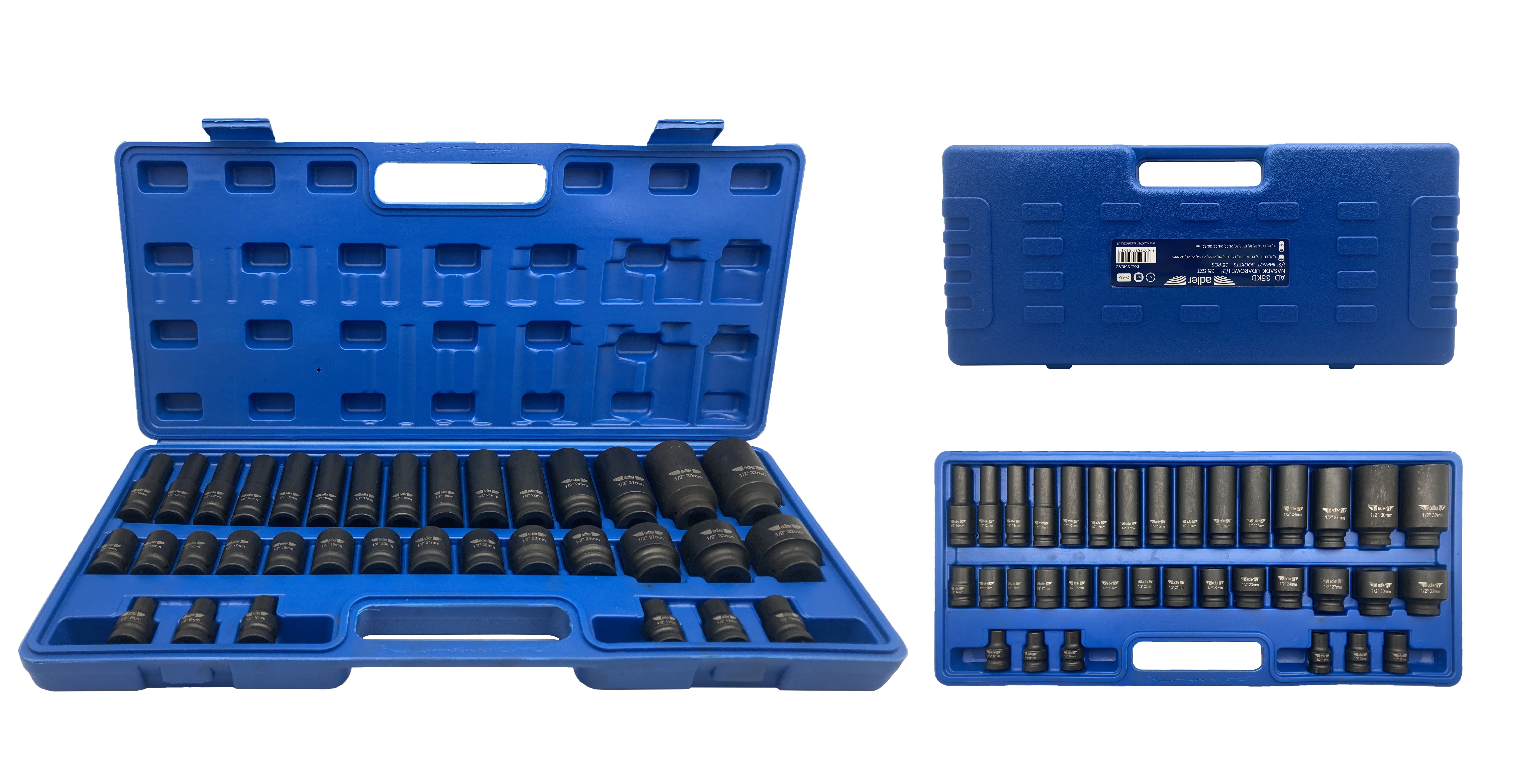 Smūginių sukimo galvų komplektas Adler 3510.92; 35 vnt.