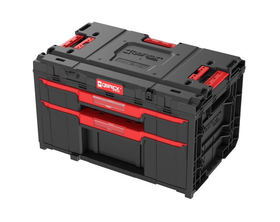 Įrankių dėžė Qbrick ONE PLUS TOOLBOX 2.0; su 2 stalčiais