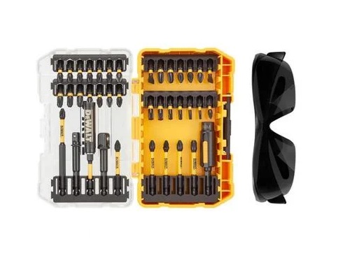 Sukimo antgalių rinkinys DeWalt DT70740T-QZ; 38 vnt.; + akiniai
