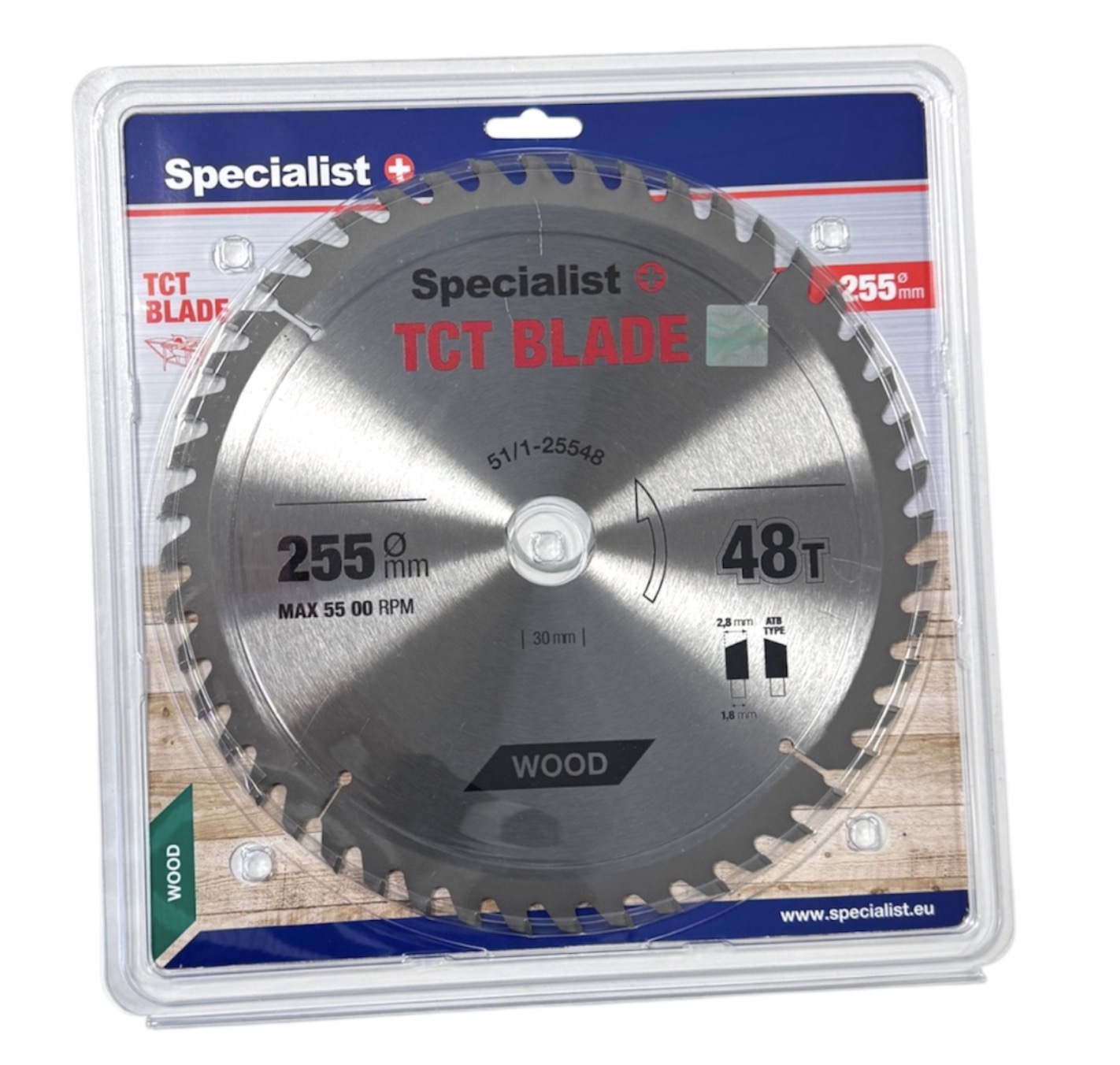 Pjovimo diskas medienai Specialist+ Wood; 255x30/25,4 mm; Z48