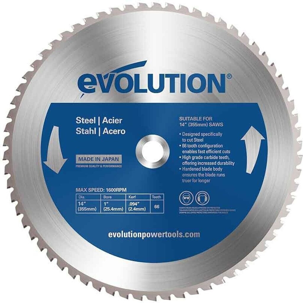 Pjovimo diskas Evolution EVO-355-66-S; 355 mm; Z66 