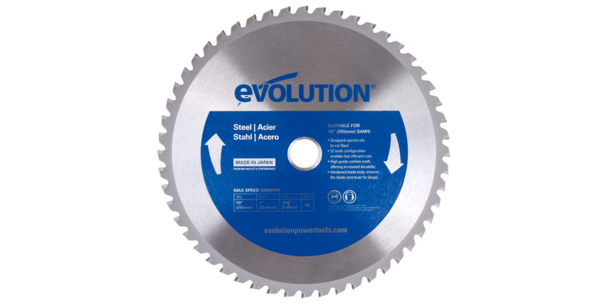 Pjovimo diskas Evolution EVO-255-52-S; 255 mm; Z52 