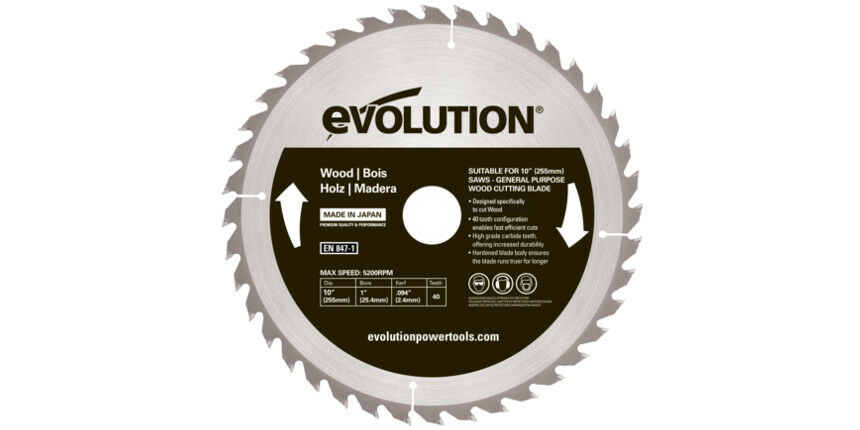 Pjovimo diskas Evolution EVO-255-40-D; 255 mm; Z40 