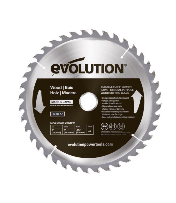 Pjovimo diskas Evolution EVO-230-40-D; 230 mm; Z40 