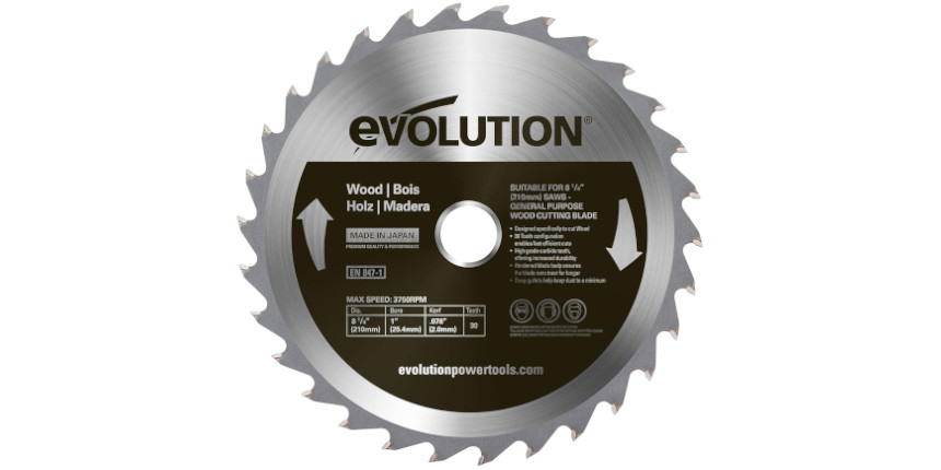 Pjovimo diskas Evolution GW210TCT-30; 210 mm; Z30 