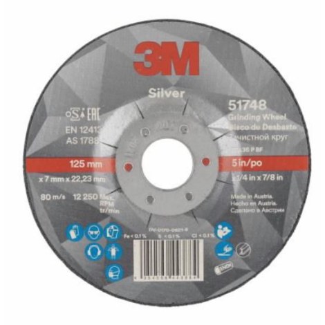 Šlifavimo diskas 3M Silver; 125x7 mm
