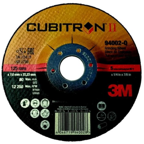 Šlifavimo diskas metalui 3M Cubitron II; 125x4,2 mm