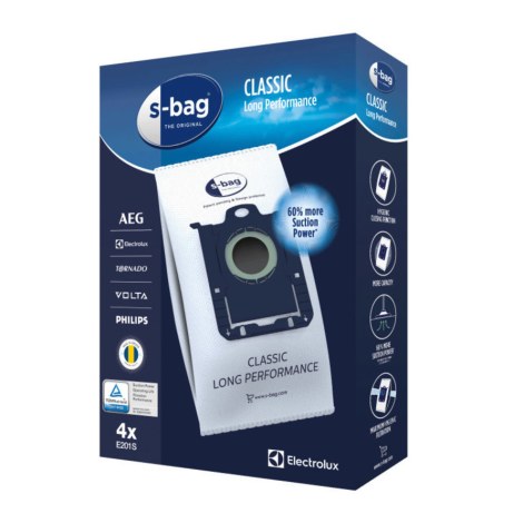 Medžiaginis dulkių maišelis AEG 42078OS; Electrolux SBAG 2.0 E201S Ori.; 4 vnt.