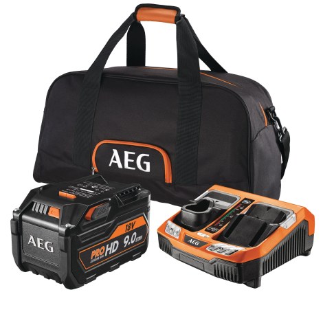 Priedų rinkinys AEG SET L1890RHDBLK; 18 V; 1x9,0 Ah; Li-ion 