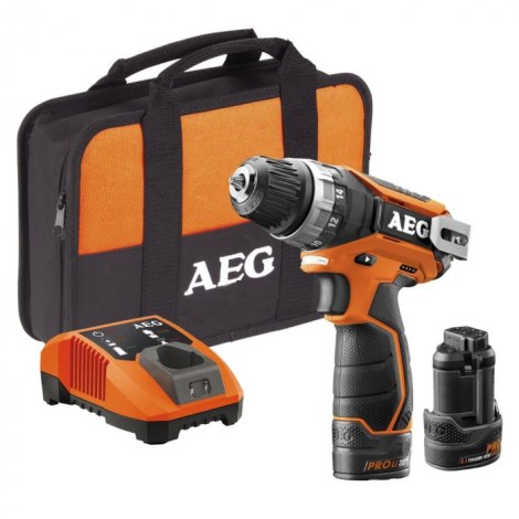 Suktuvas-gręžtuvas AEG BS12C2LI-152B; 12V; 2x1,5 Ah akum.