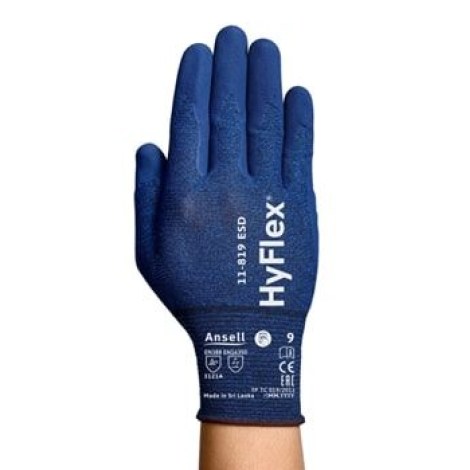 Pirštinės Ansell HyFlex 11-819 ESD; 10 dydis