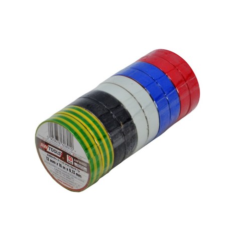 Izoliacinė juosta AWTools AW25550; 12 mmx10 m; 10 vnt.
