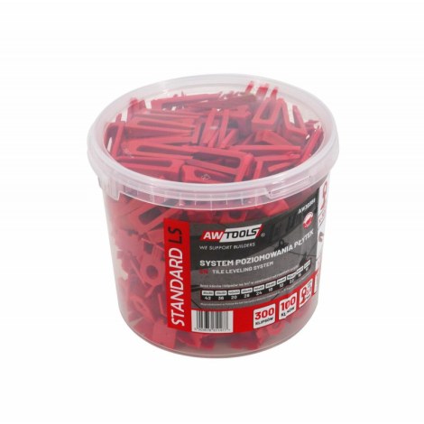 Plytelių nyveliavimo komplektas AWTools AW30388; 3 mm; 7-15 mm; 300+100 vnt.