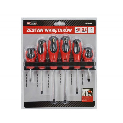 Atsuktuvų rinkinys AWTools AW36806; SLx3; PHx3; 6 vnt.
