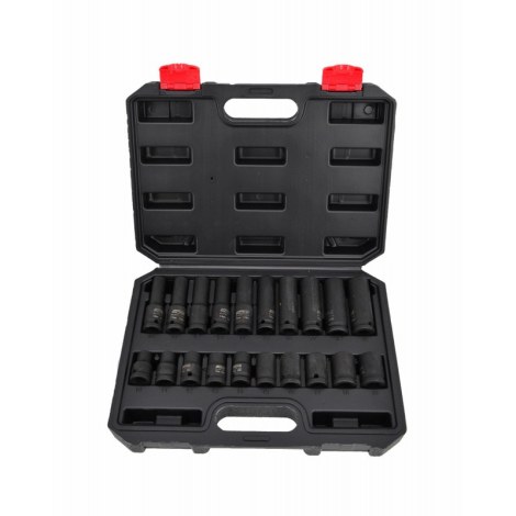 Smūginių galvučių rinkinys AWTools AW38695BL; 1/2''; 10-19 mm; 20 vnt.
