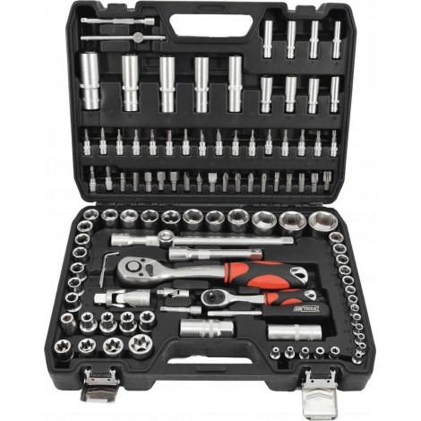 Raktų komplektas AWTools AW39108BL; 1/2''; 1/4''; 108 vnt.