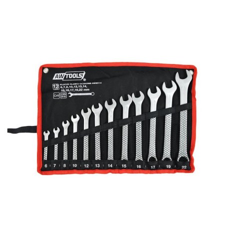 Kombinuotų raktų komplektas AWTools AW40114; 6-22 mm; 12 vnt.
