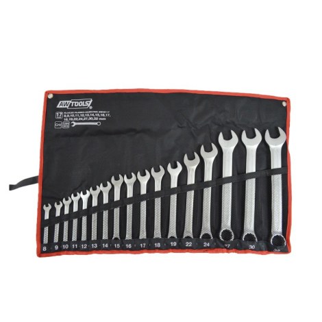 Kombinuotų raktų komplektas AWTools AW40117; 8-32 mm; 17 vnt.