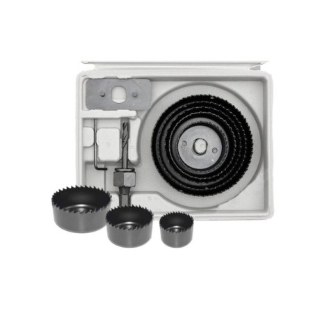 Gręžimo karūnų rinkinys AWTools AW40507; 50-100 mm; 8 vnt.