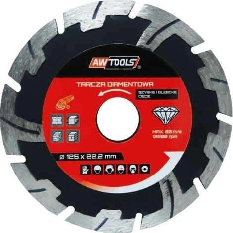 Deimantinis pjovimo diskas AWTools AW45404; 230x22,2 mm 