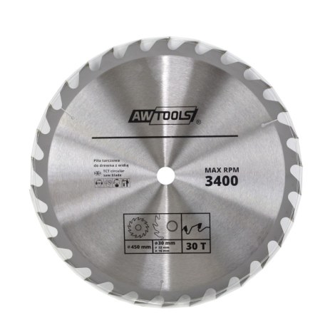 Pjovimo diskas medienai AWTools AW48460; 180x30 mm; Z30 