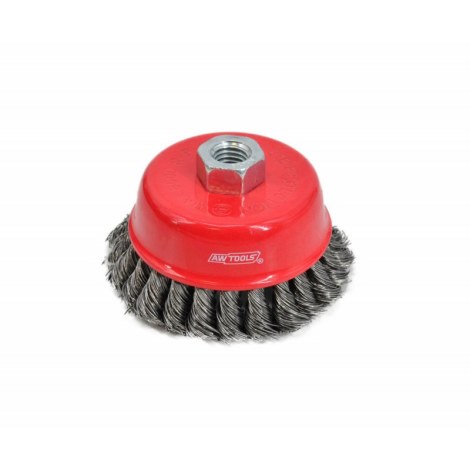 Vielinis apvalus šepetys AWTools AW55115; M14; 0,3; 100 mm