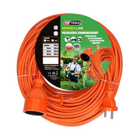 Elektrinis ilgiklis AWTools AW70205; 40 m oranžinis