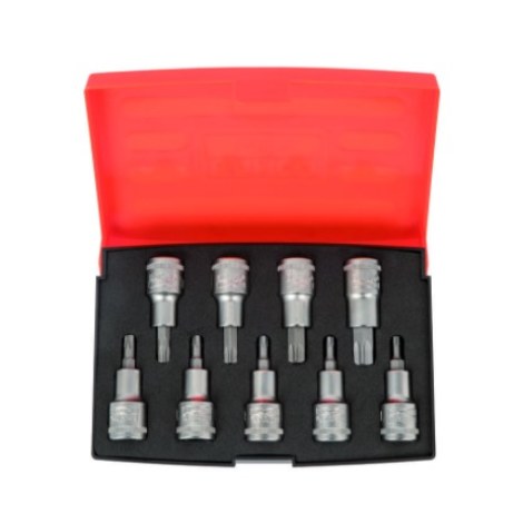 Galvučių komplektas Bahco S9TORX; 1/2''; T20-T60; 9 vnt.