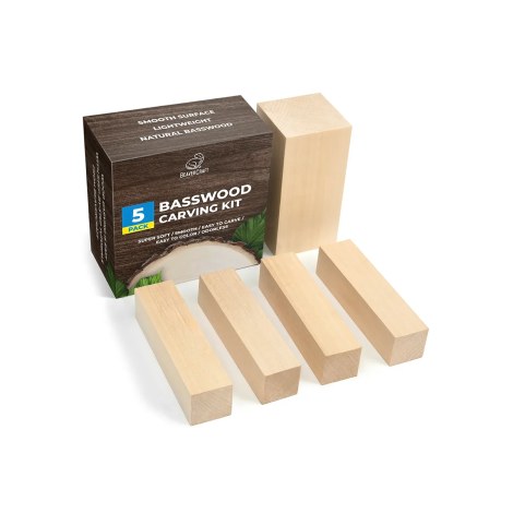 Lentelė - ruošinys BeaverCraft BW1; 5 vnt.; drožinėjimui