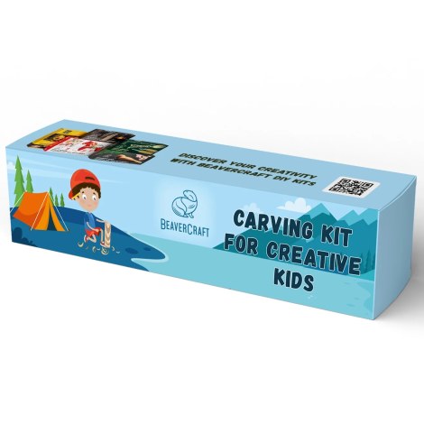 Drožinėjimo rinkinys BeaverCraft DIY08; figūrėlių drožinėjimui pradedantiesiems