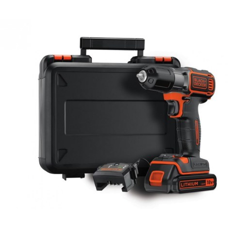 Suktuvas-gręžtuvas Black & Decker ASD184K-QW; 18 V; 1x1,5 Ah akum.