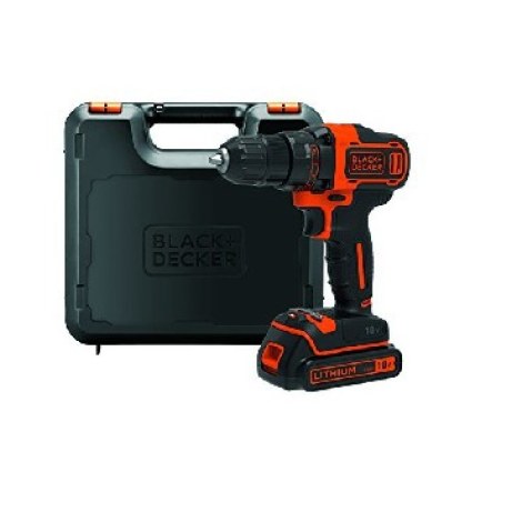 Akumuliatorinis suktuvas-gręžtuvas Black&Decker BDCDD186KB; 18 V; 2x1,5 Ah akum.
