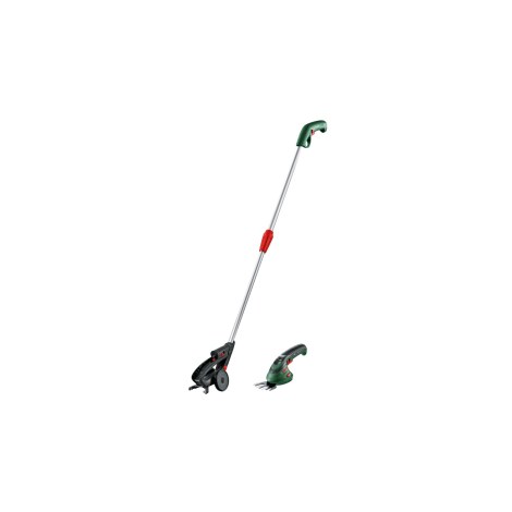 Žolės žirklės Bosch Isio 0600833109; 3,6 V; 1,5 Ah + Teleskopinis kotas