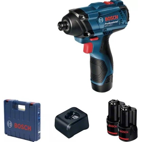 Smūginis veržliasūkis Bosch GDR 120-LI; 12 V; 2x2,0 Ah akum. (pažeista pakuotė)